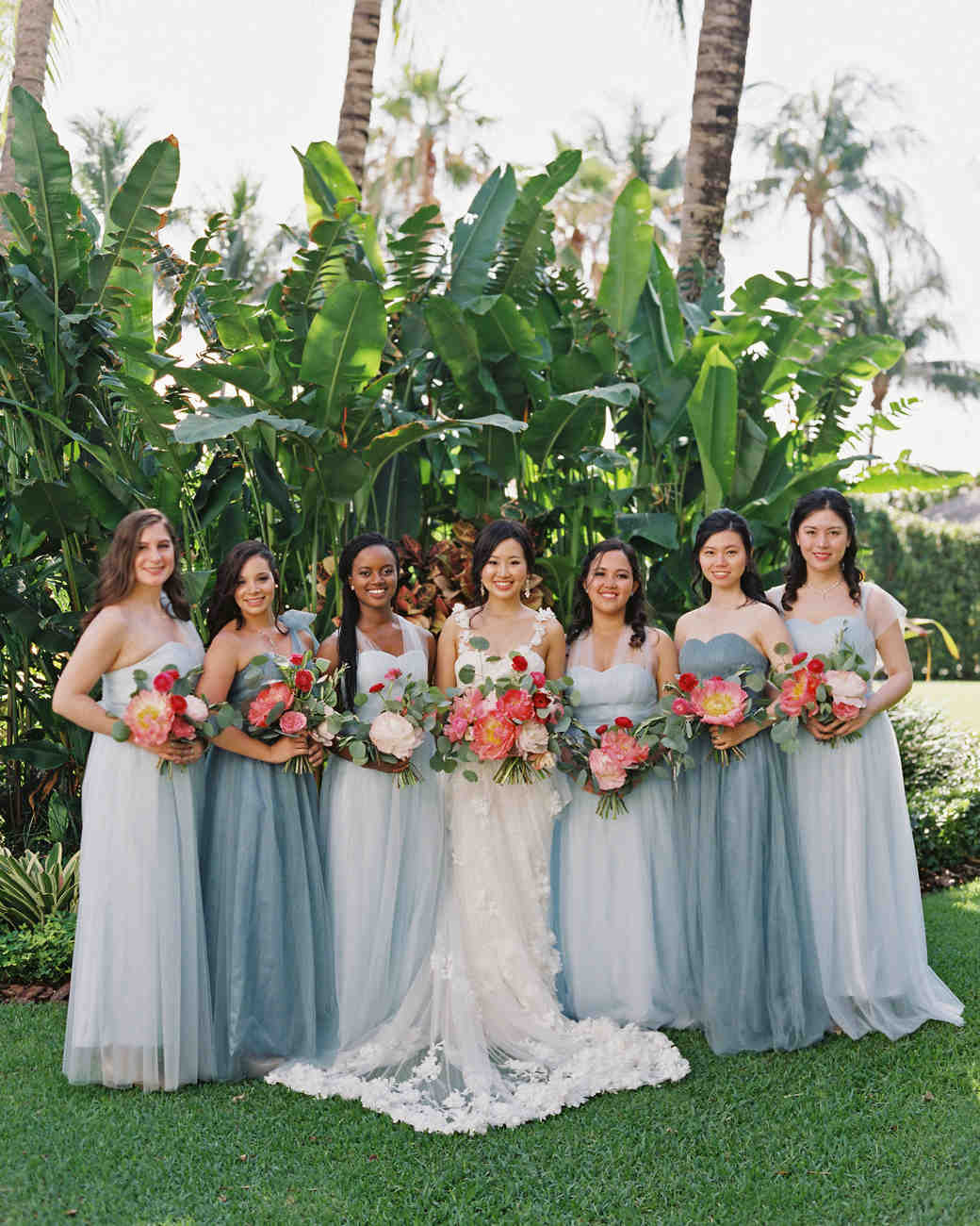 Emerald Green Floral Bridesmaid Dresses
